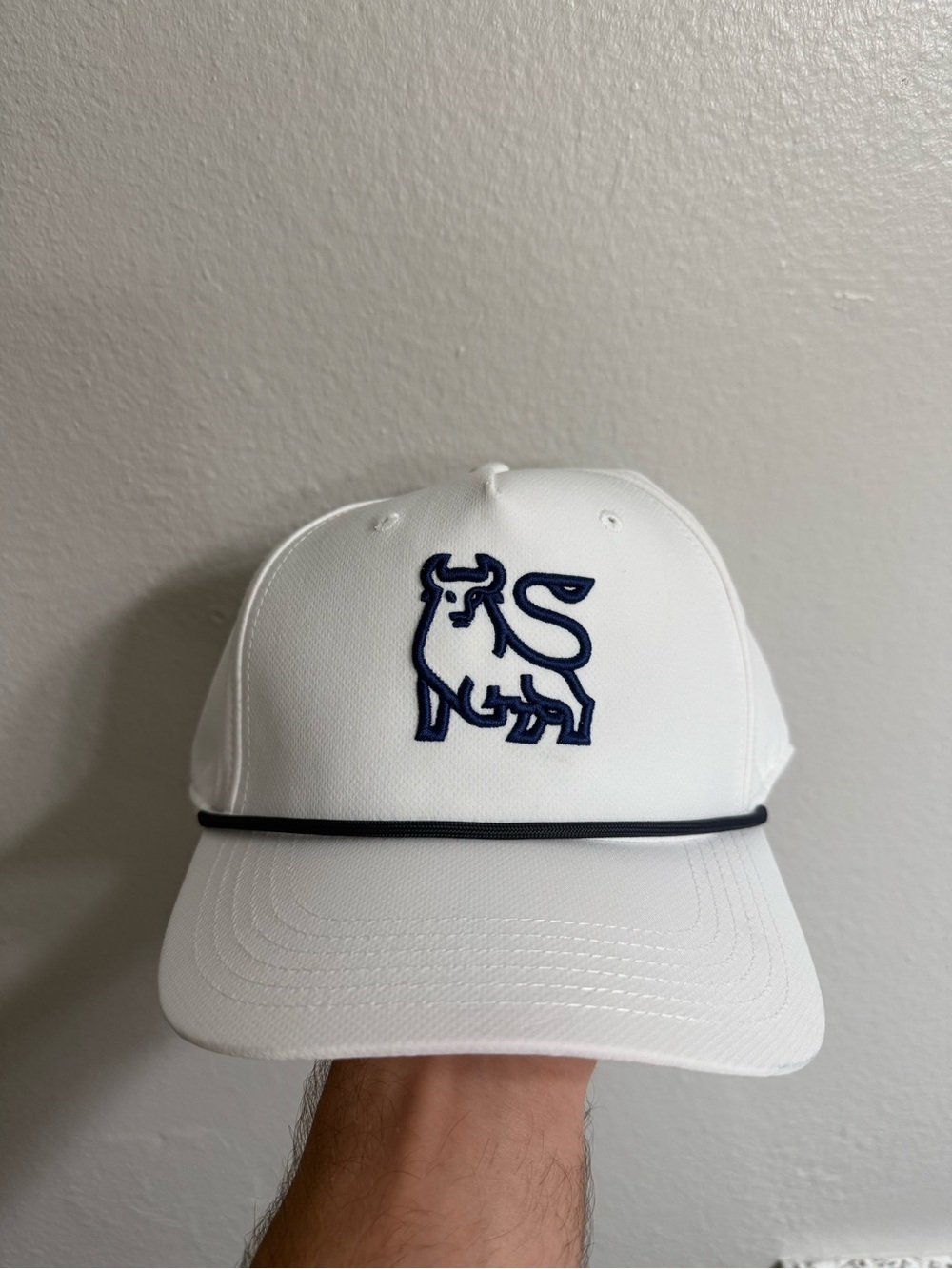 Merrill Lynch Golf White Adjustable Midfit Hat By AHEAD NEW (OSFA)